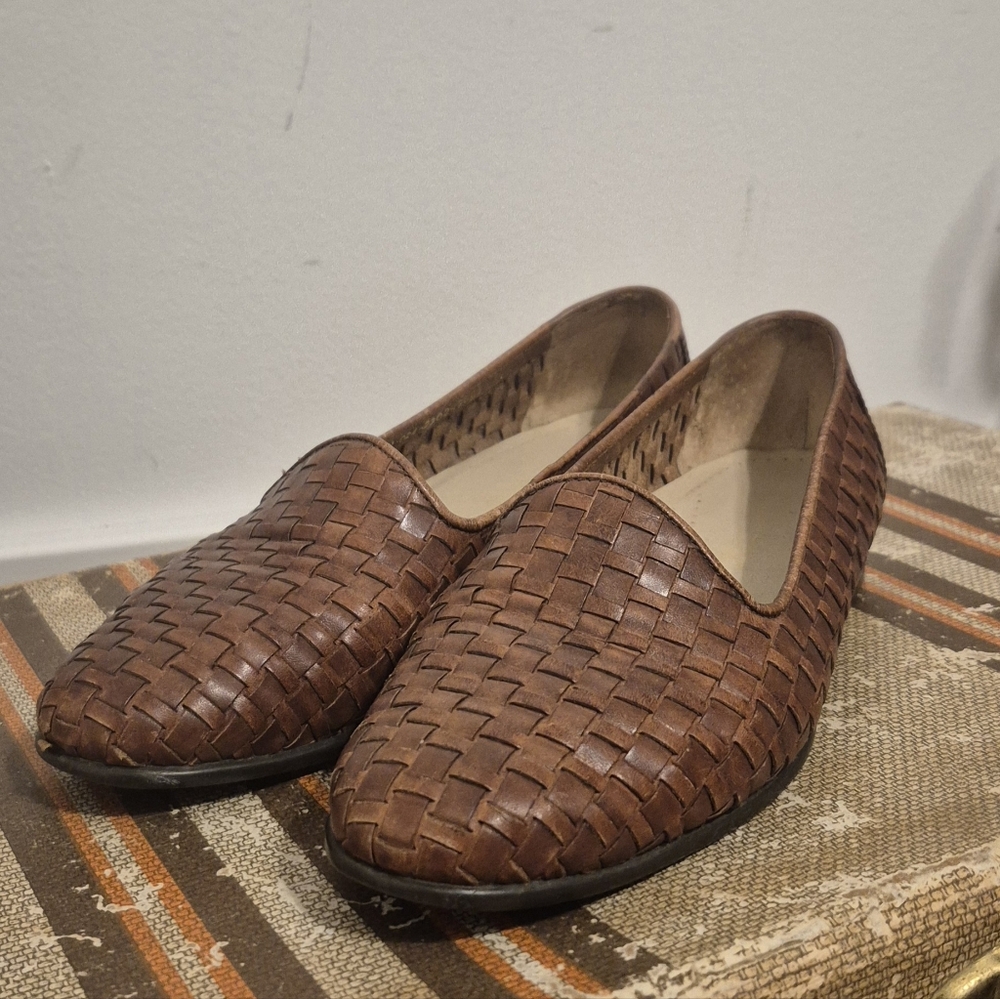 Cabin Creek Brown Woven Flats